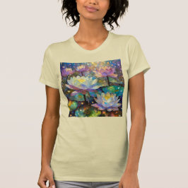 Delicate Lotus Flowers Blossoming in the Snow T-Shirt