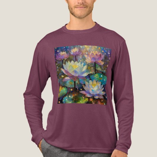 Delicate Lotus Flowers Blossoming in the Snow Tri-Blend Shirt (Vorderseite)