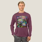 Delicate Lotus Flowers Blossoming in the Snow Tri-Blend Shirt (Volle Vorderseite)
