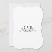 Delicate Luau Watercolor Weißer Orchid Wedding Einladung (Rückseite)