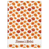 Delicate Mariold Pattern Name Klemmbrett (Rückseite)