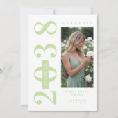 Delicate MInimalist Graduate Light Green Shades  Einladung (Vorderseite)