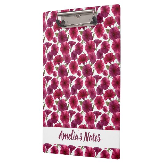 Delicate Morning Glory Pattern Name Klemmbrett (Links)