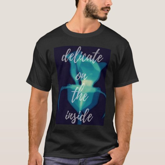 Delicate on the Inside Blue Rose Empath Sympathy T-Shirt (Vorderseite)