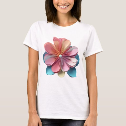 Delicate Paper Petal Bloom T-Shirt (Vorderseite)