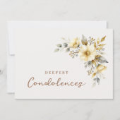Delicate Pastel Ivory Tones Floral Corner Sympathy (Vorderseite)