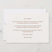 Delicate Pastel Ivory Tones Floral Corner Sympathy (Rückseite)