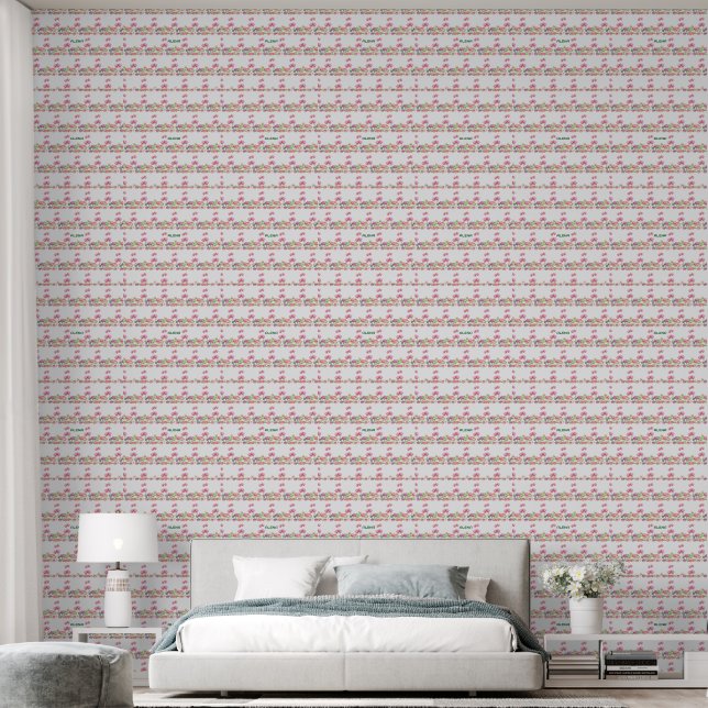 Delicate Pastel Pattern Peel and Stick Wallpaper Tapete (Schlafzimmer)