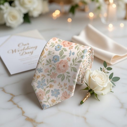  Delicate Pastel Spring  Krawatte