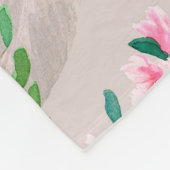 Delicate pattern with rhododendron flowers and fea fleecedecke (Ecke)