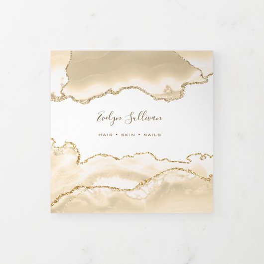 Delicate Peach Agate Trifold Broschüre (Cover)