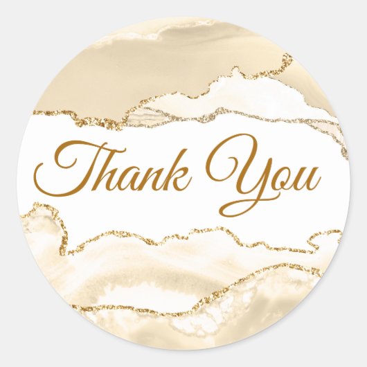 Delicate Peach Agate Vielen Dank, dass Sie Aufkleb Runder Aufkleber (Vorderseite)