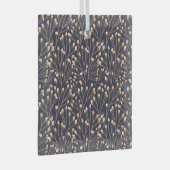 Delicate Pink Buds on Brown Branches Ornament Aus Glas (Vorderseite Rechts)