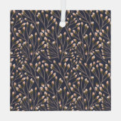 Delicate Pink Buds on Brown Branches Ornament Aus Glas (Rückseite)