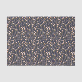 Delicate Pink Buds on Brown Branches Seidenpapier