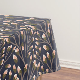 Delicate Pink Buds on Brown Branches Tischdecke