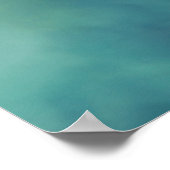 Delicate Pink Cosmos Blume Makro Abstrakt auf Blue Poster (Ecke)