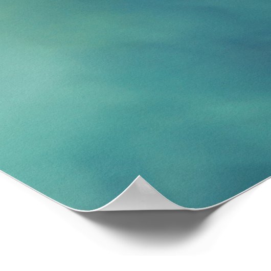 Delicate Pink Cosmos Blume Makro Abstrakt auf Blue Poster (Ecke)