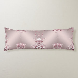 Delicate Pink Floral Body Pillow Seitenschläferkissen