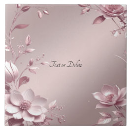 Delicate Pink Floral Ceramic Tile Fliese