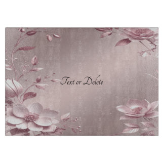 Delicate Pink Floral Cutting Board Schneidebrett