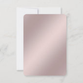Delicate Pink Floral Frame RSVP Card Karte (Rückseite)
