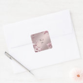Delicate Pink Floral Frame Sticker (Umschlag)