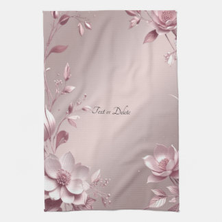 Delicate Pink Floral Kitchen Towel Geschirrtuch