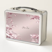 Delicate Pink Floral Lunch box