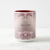 Delicate Pink Floral Mug Tasse (Zentrum)