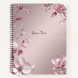 Delicate Pink Floral Notebook Notizblock