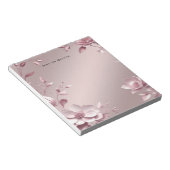 Delicate Pink Floral Notepad Notizblock (angewinkelt)