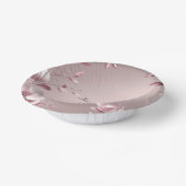 Delicate Pink Floral Paper Bowls Pappteller (Gewinkelt)