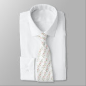 Delicate pink floral pattern neck tie krawatte (Gebunden)