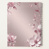 Delicate Pink Floral Planner Planer (Rückseite)