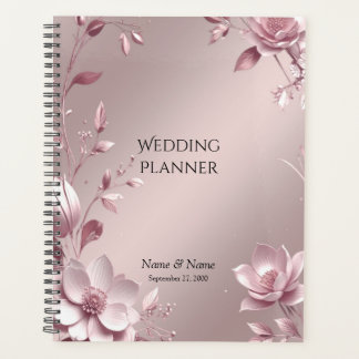 Delicate Pink Floral Planner Planer