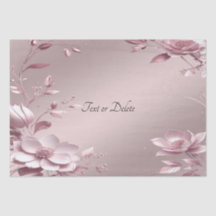 Delicate Pink Floral Tissue Paper