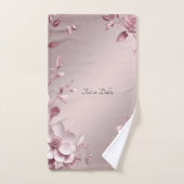 Delicate Pink Floral Towel Set (Handtuch)