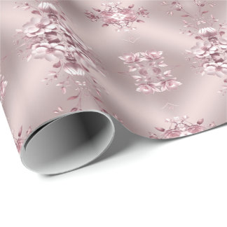 Delicate Pink Floral Wrapping Paper Geschenkpapier