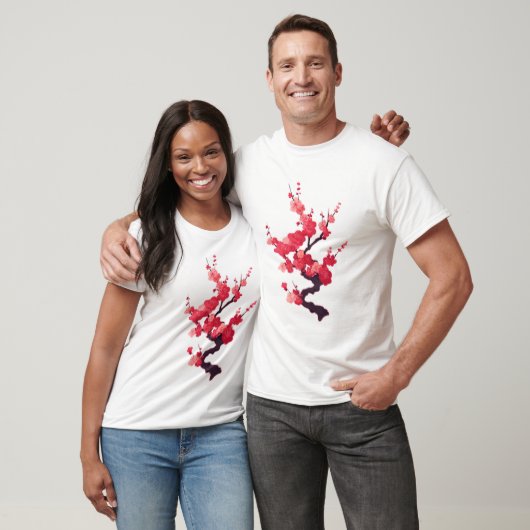 Delicate Pink Japanese Cherry Tree Twig T-Shirt (Unisex)