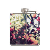 Delicate Pink Wild Flower Meadow Photo Flachmann (Rückseite)