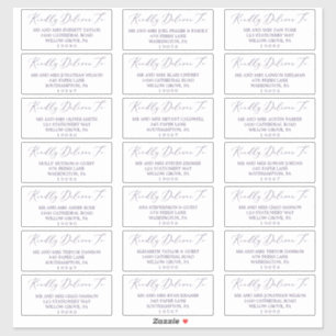 Delicate Plum Lila Guest Address Labels
