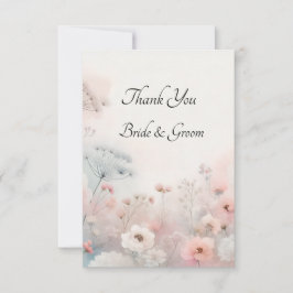 Delicate Queen Anne's Lace Photo Thank you Card Dankeskarte