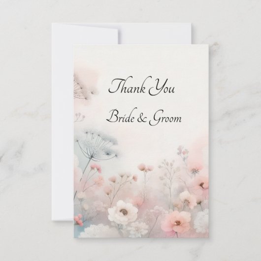 Delicate Queen Anne's Lace Photo Thank you Card Dankeskarte (Vorderseite)