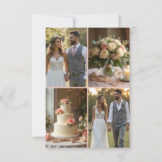 Delicate Queen Anne's Lace Photo Thank you Card Dankeskarte (Rückseite)