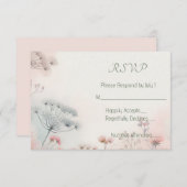 Delicate Queen Anne's Lace RSVP Karte (Vorne/Hinten)