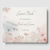 Delicate Queen Anne's Lace Wedding Guest Book Gästebuch (Vorderseite)