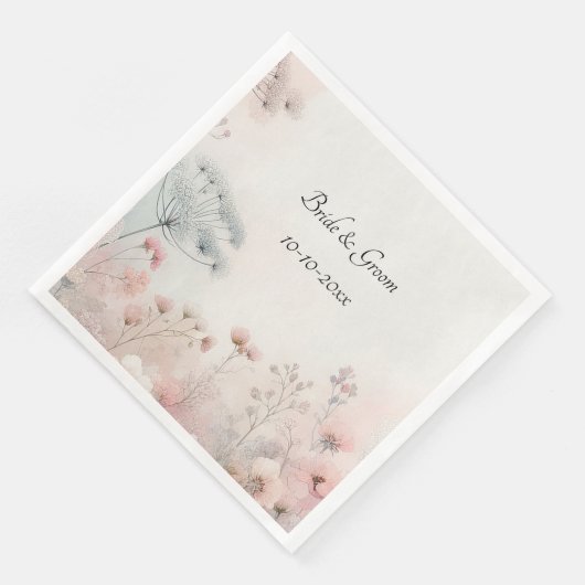Delicate Queen Anne's Lace Wedding Serviette (Ecke)
