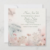 Delicate Queen Ann's Lace Bridal Shower Einladung (Vorderseite)