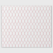 Delicate Red Geometric Pattern Giftwrap Geschenkpapier (Flach)